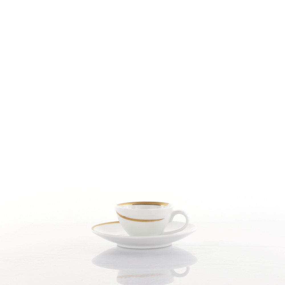Set 2 Tazze Caffè cp Vintage Gold - Shiro - lista nozze