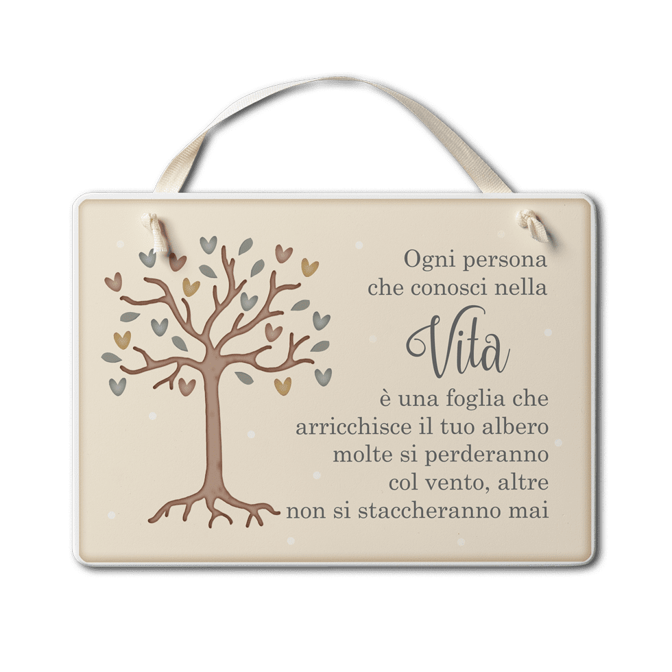 Targa con nastrino Cuori Danzanti – Vita