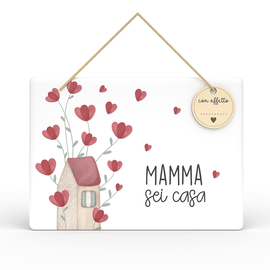 Mamma mia - Targa con tag Sei casa