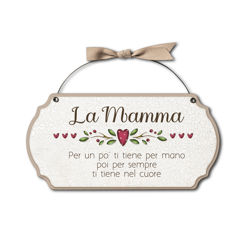 Targa con ferretto Aria Country – Mamma cuore