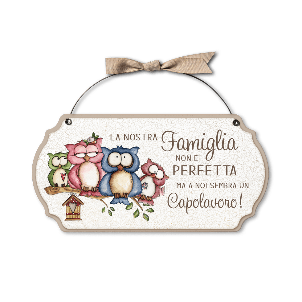 Targa con ferretto Allegri Gufetti – Famiglia capolavoro