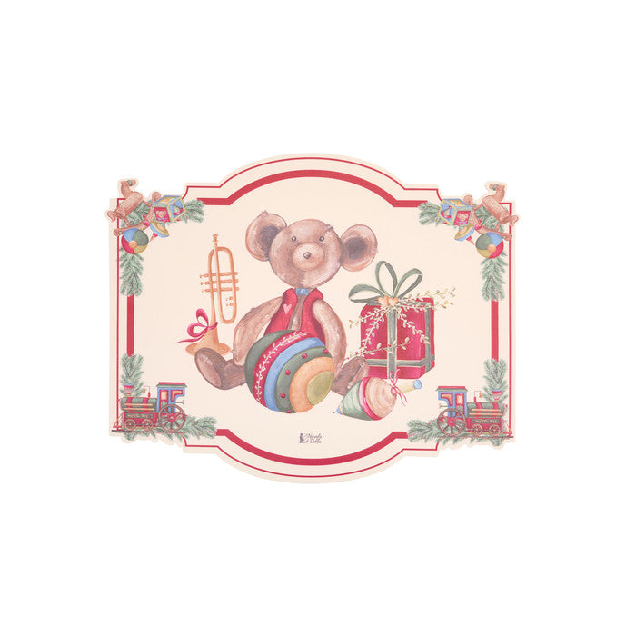 Tovaglietta americana in vinile con orso – Vintage toys