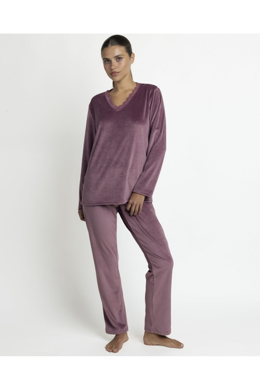 Night Garden - Pigiama Donna Velluto a Coste