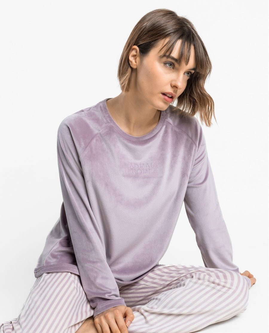 Stripes - Pigiama Donna viola