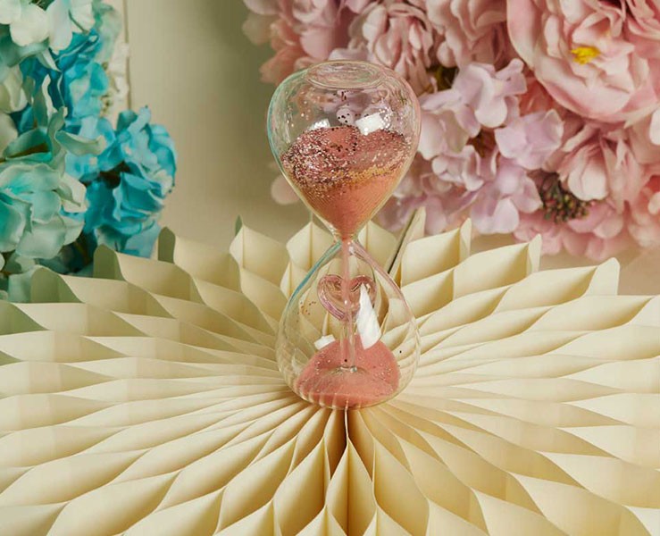 Clessidra con Cuore rosa