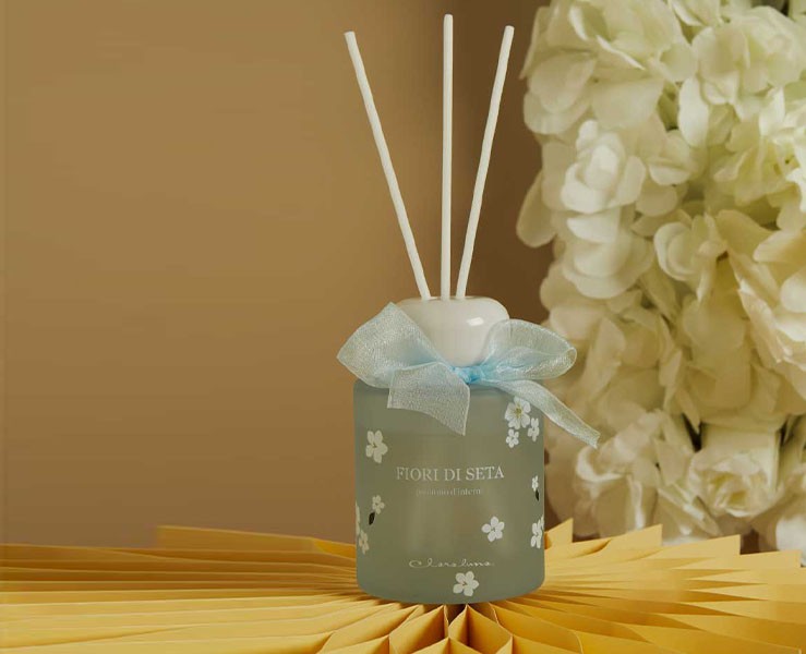 Diffusore Azzurro con Decoro Fiori 120ML