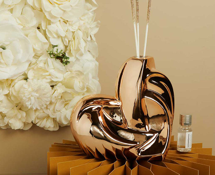 Diffusore Cuore Grande Claraluna Oro Rosa
