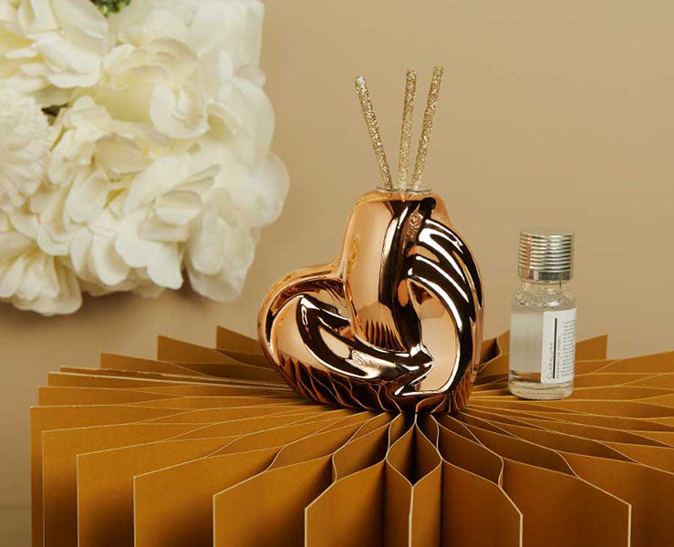 Diffusore Cuore Piccolo Oro Rosa