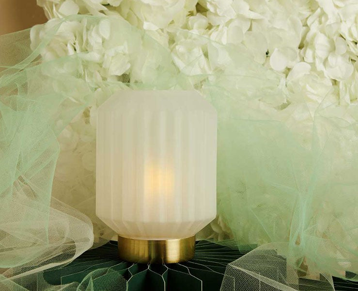 Lampada LED Plissettata Bianca