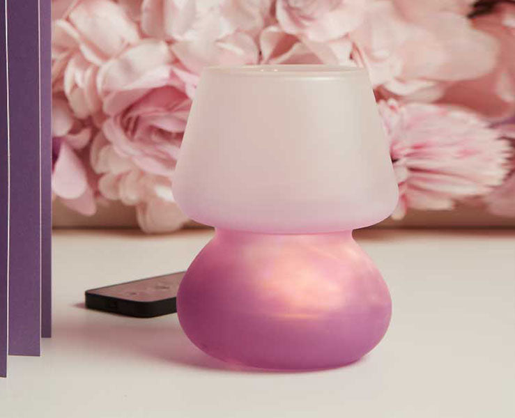 Lampada LED Ricaricabile Lilla A Fungo Luce Atmosfera