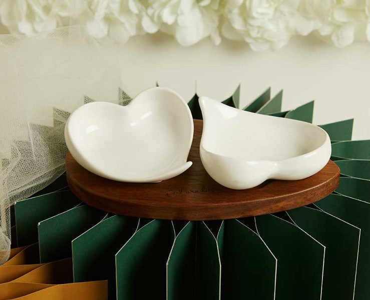 Vassoio in Acacia con Due Ciotole