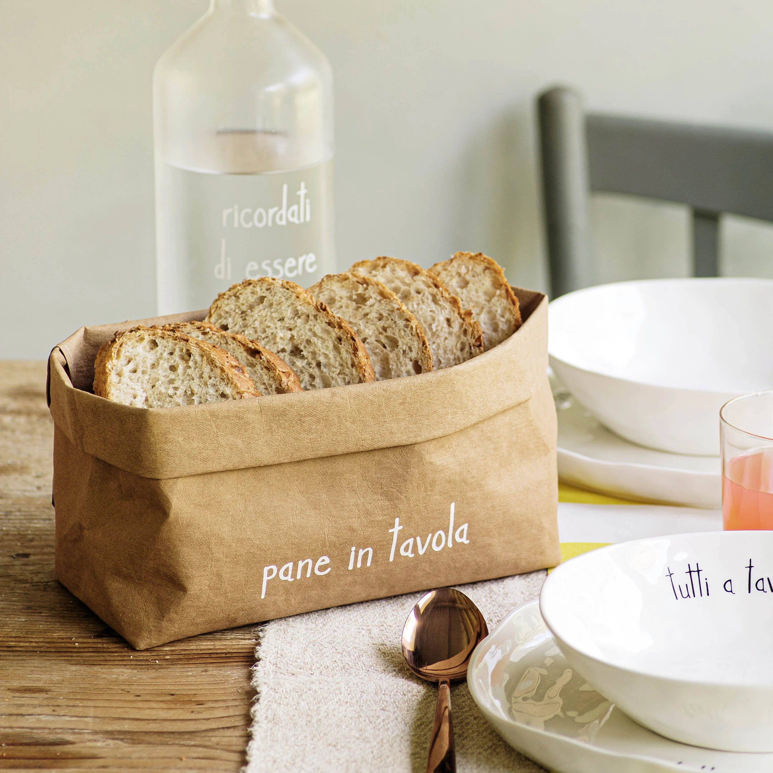 Contenitore in cellulosa Pane in tavola - lista nozze