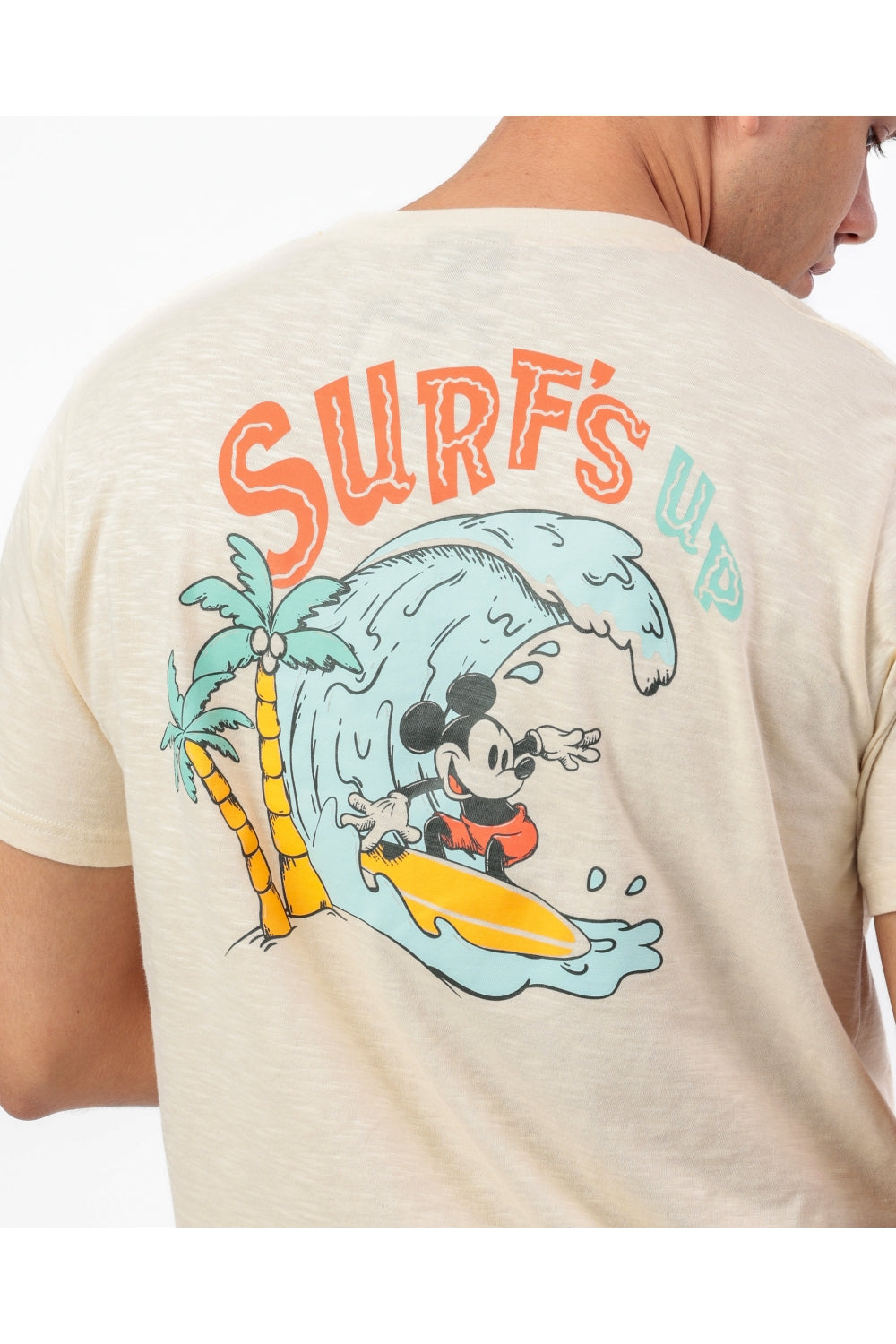 DISNEY Pigiama Surf Up a maniche corte per uomo CREMA