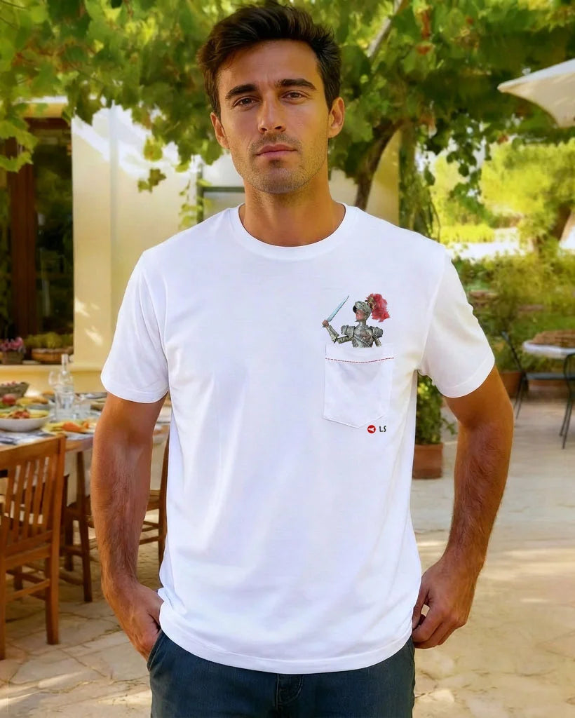 T-shirt con taschino “Pupo siciliano”