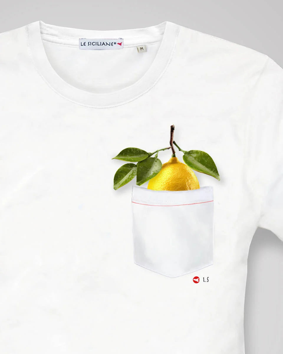 T-shirt uomo con taschino Limone