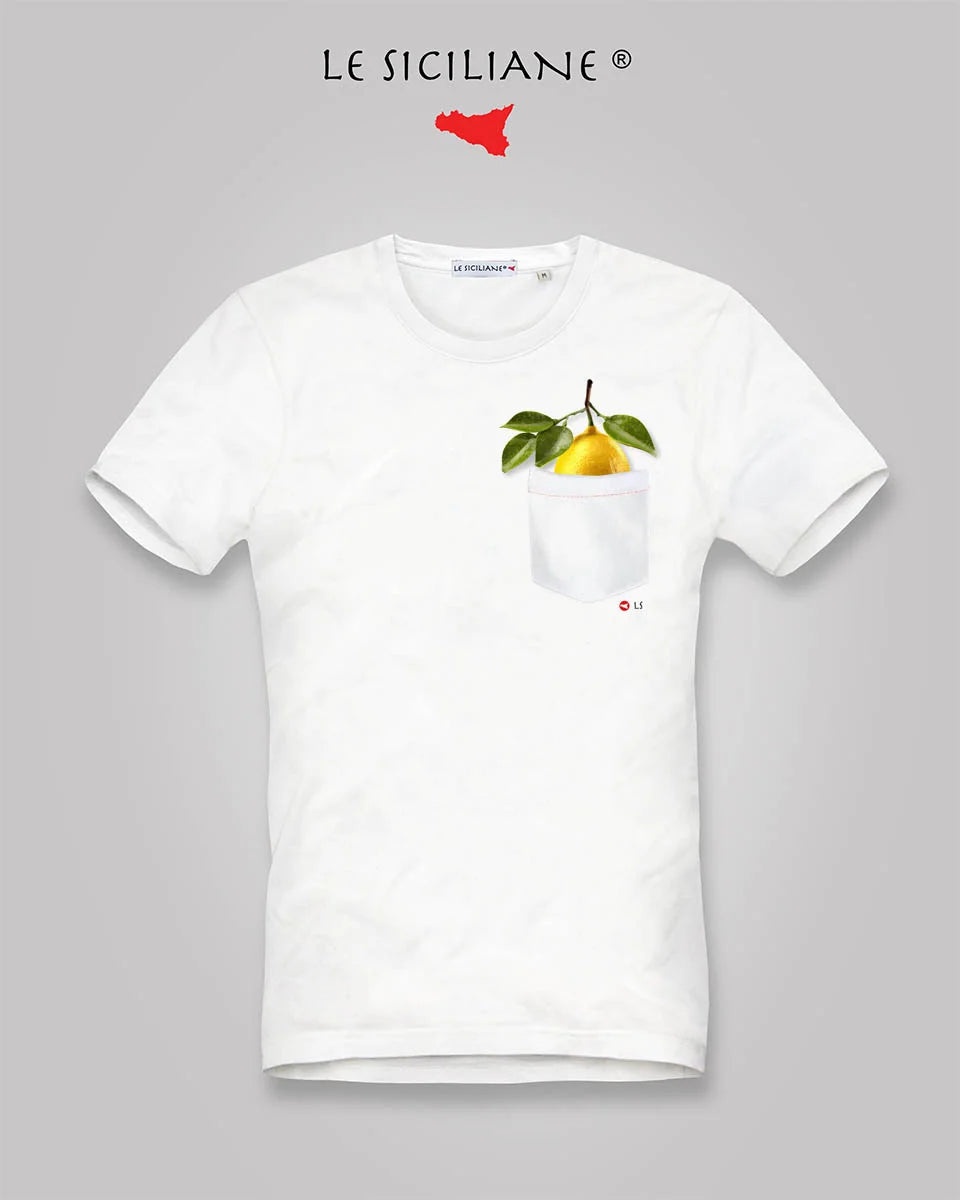 T-shirt uomo con taschino Limone