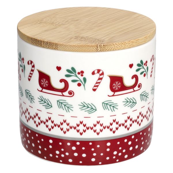 Barattolo Cucina Let It Snow Rosso
