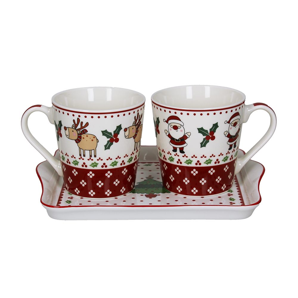 SET DUE MUG CON VASSOIO