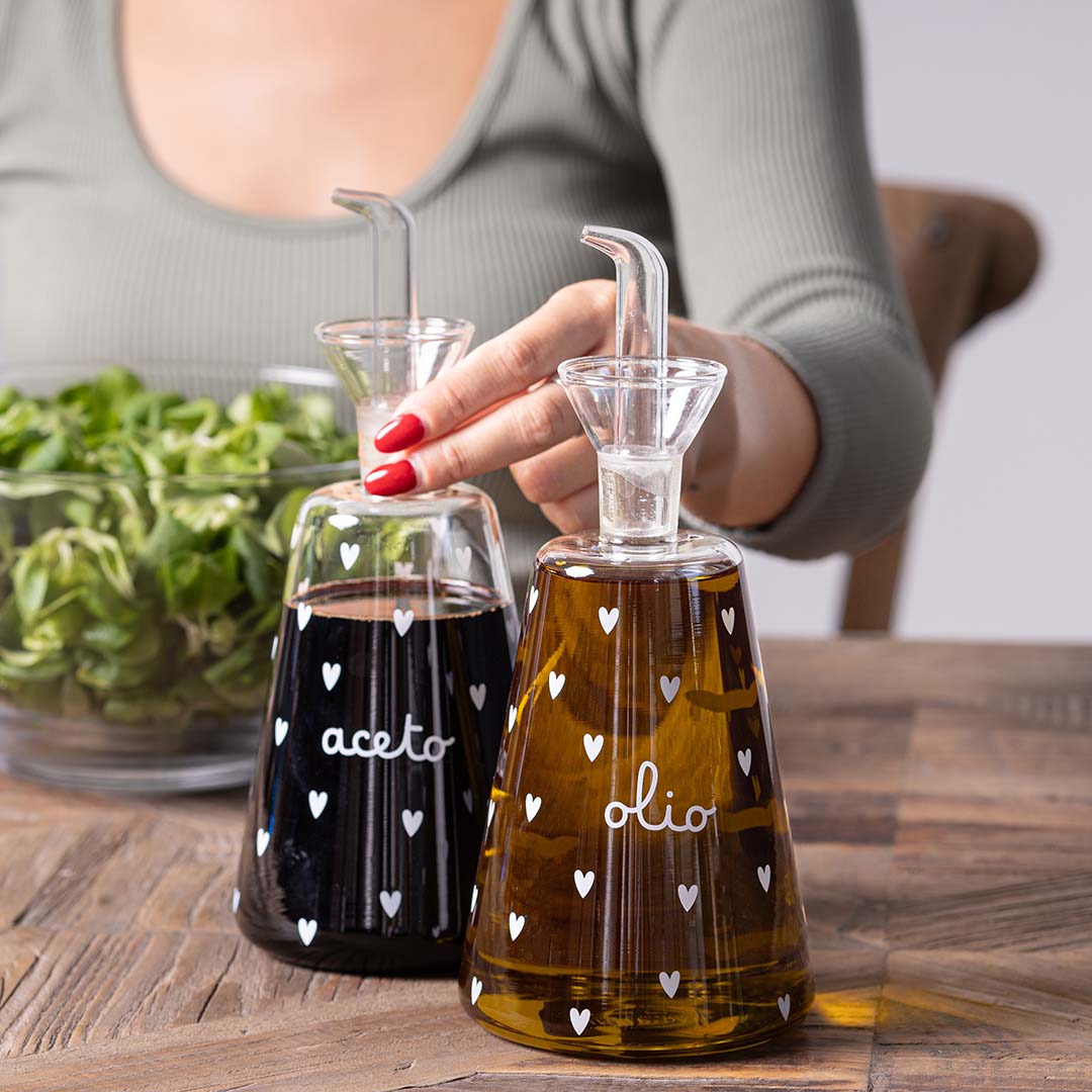 Bottiglia Conica 500 ml Aceto Cuori