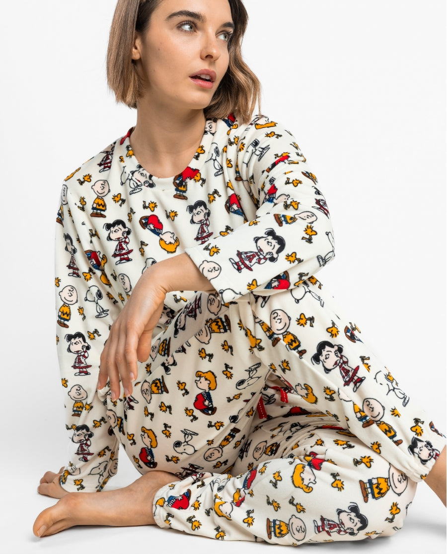 Peanuts - Pigiama Donna Velluto Meet Up