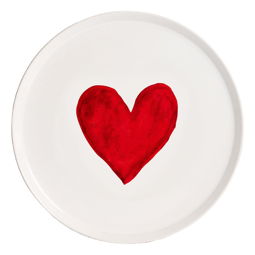 Piatto pizza Cuore acquerello