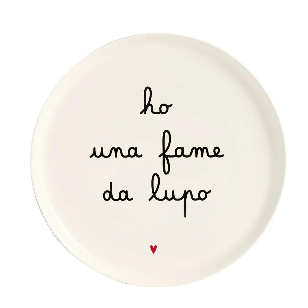 Piatto pizza Ho una fame da lupo 31,5 cm