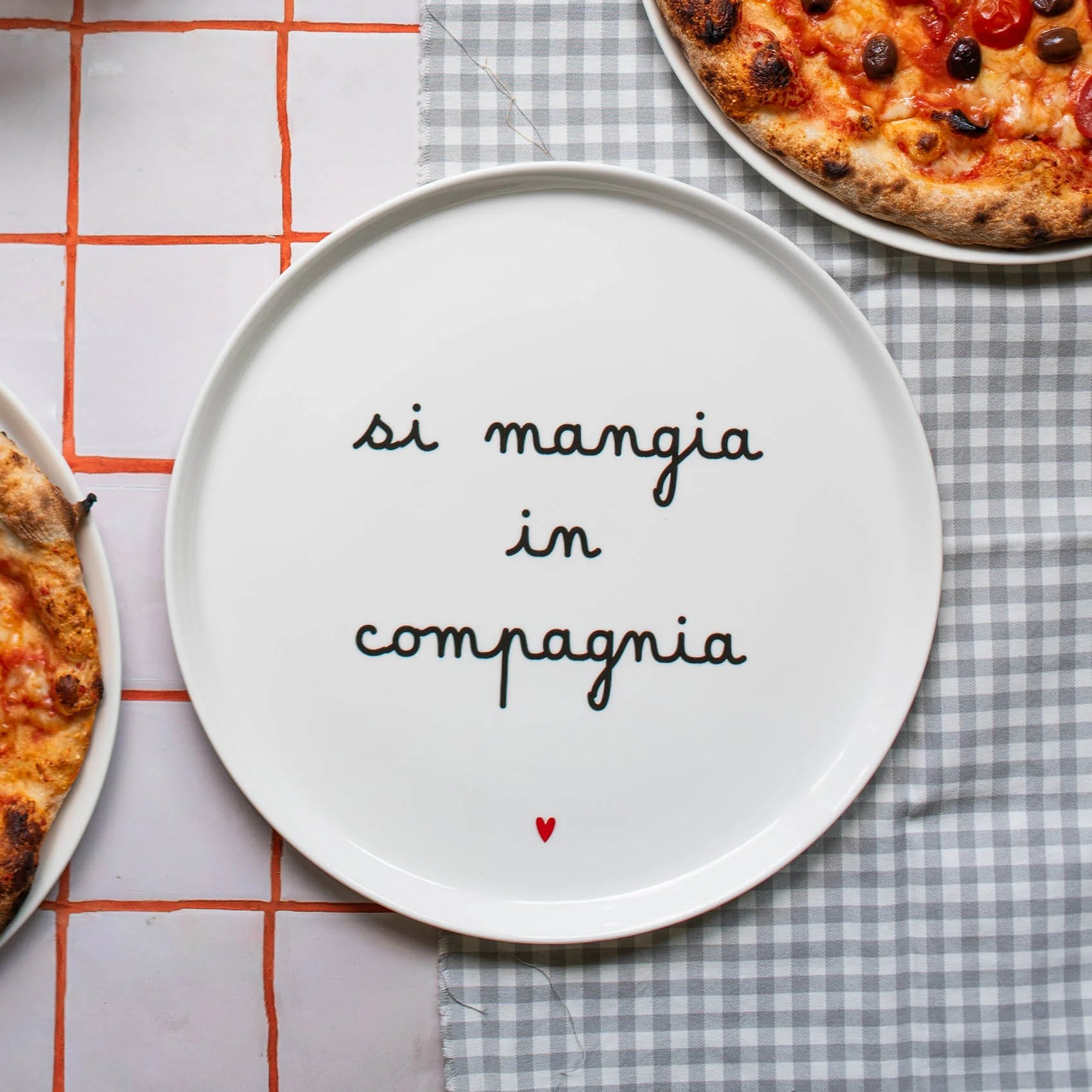 PIATTO PIZZA "SI MANGIA IN COMPAGNIA"