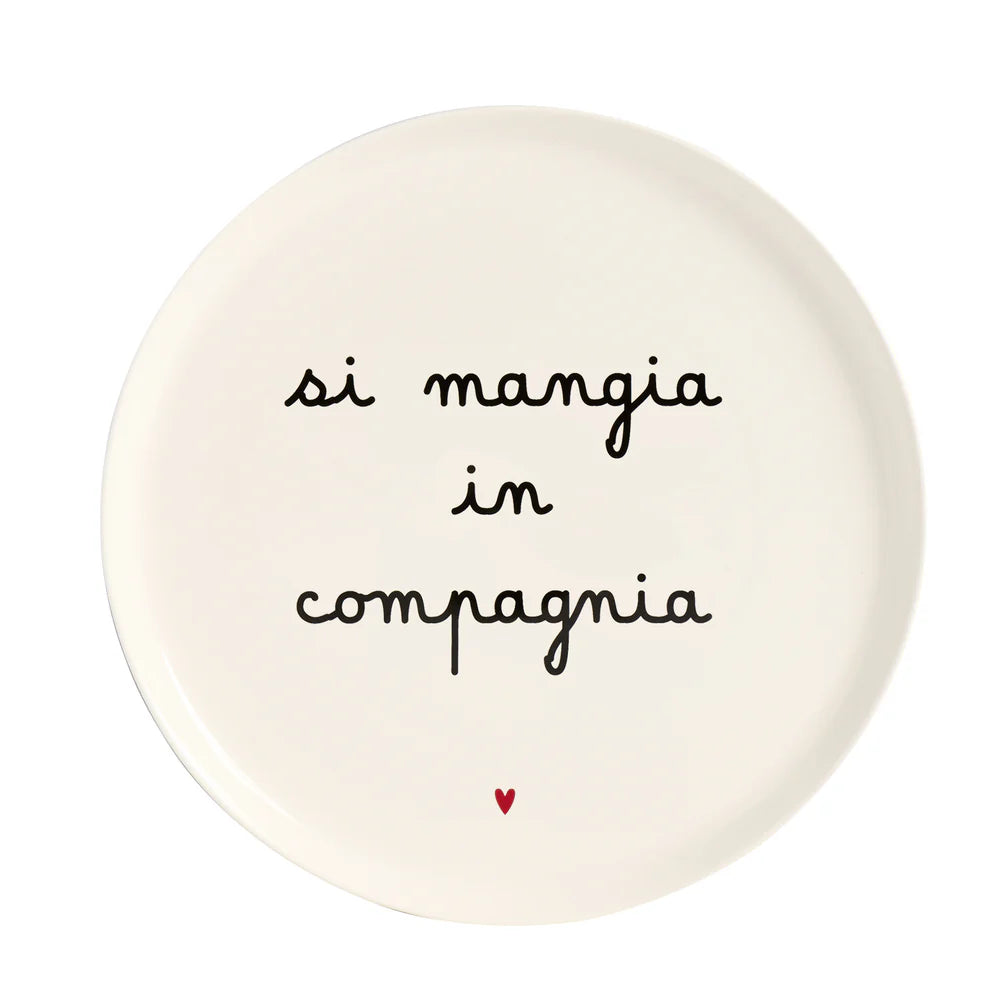 PIATTO PIZZA "SI MANGIA IN COMPAGNIA"