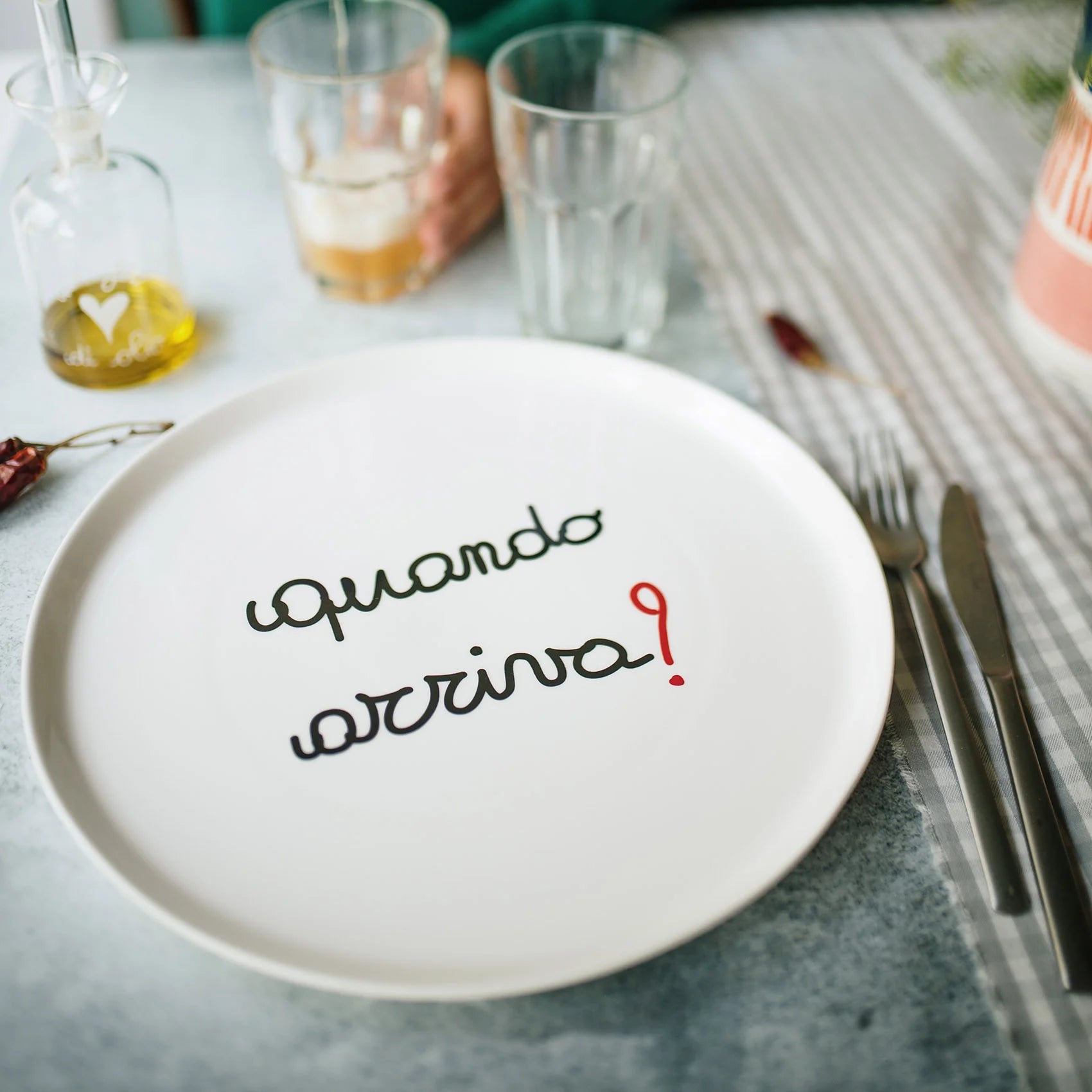 PIATTO PIZZA "QUANDO ARRIVA"