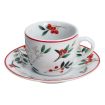 SET SEI TAZZINE DA CAFFE' CON PIATTINO HOLLYBERRY