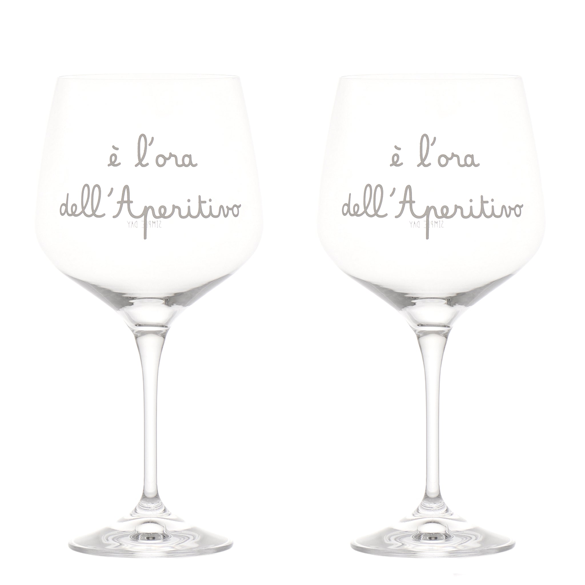 Set 2 calici cocktail E' l'ora dell'aperitivo
