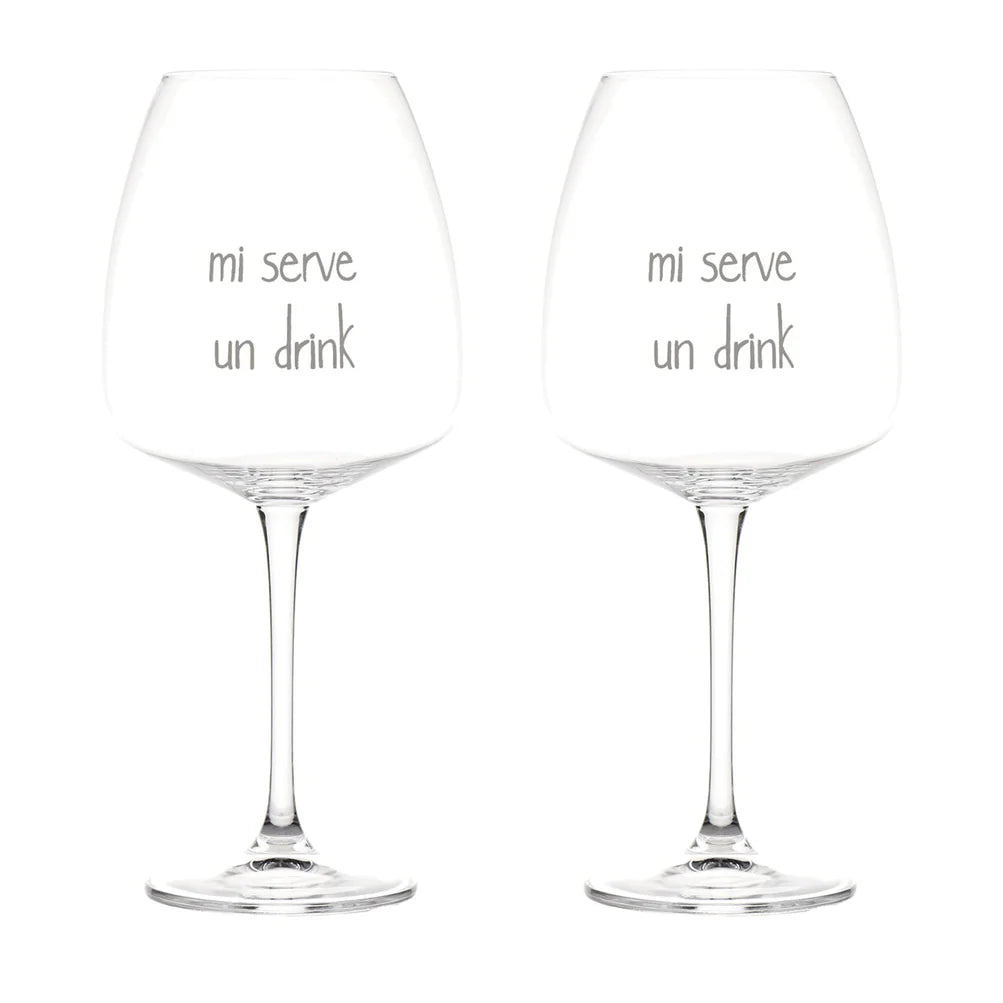SET 2 CALICI "MI SERVE UN DRINK"