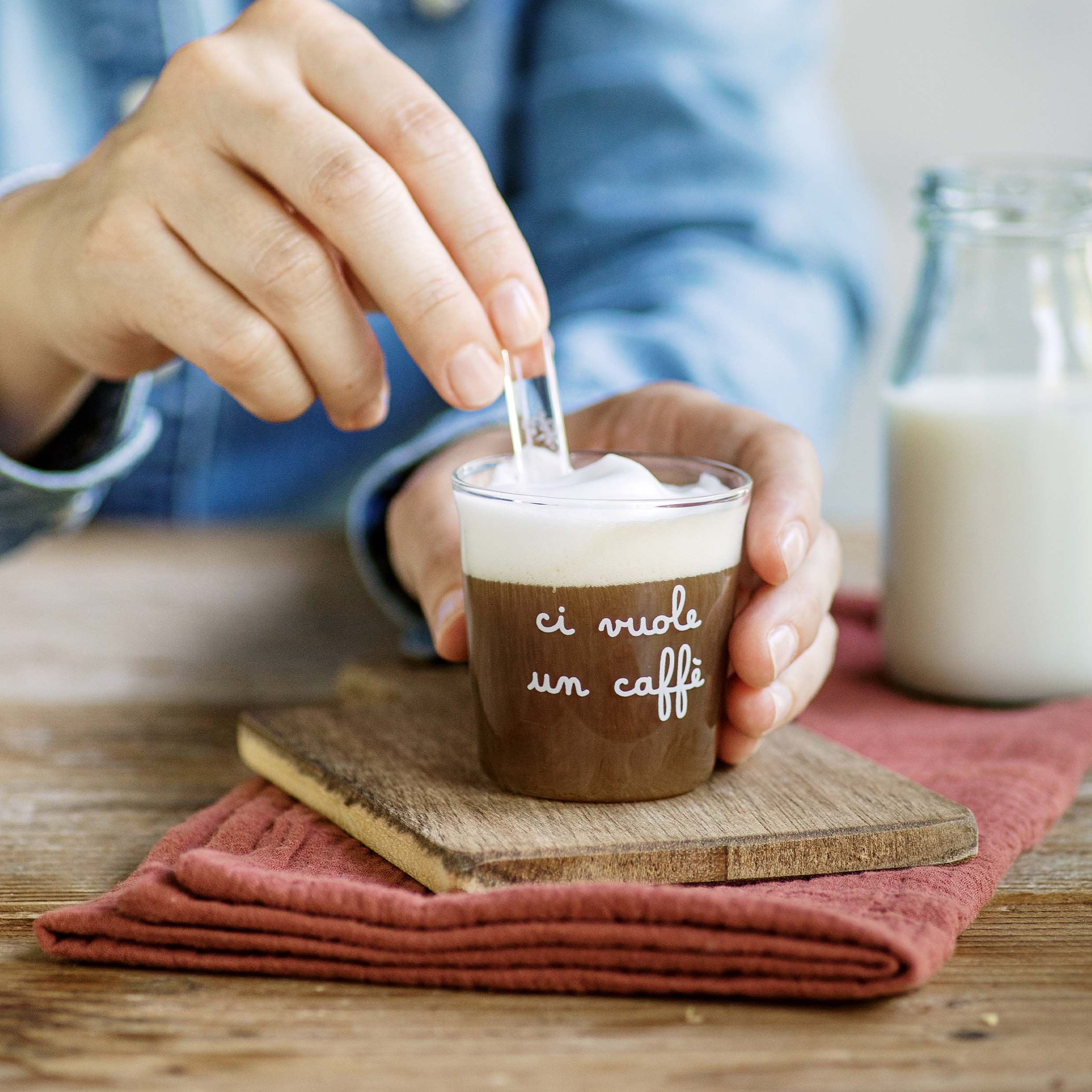 Set 4 bicchierini espresso Ci vuole un caffè