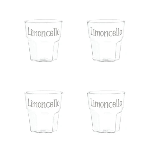 SET 4 BICCHIERI LIQUORE LIMONCELLO