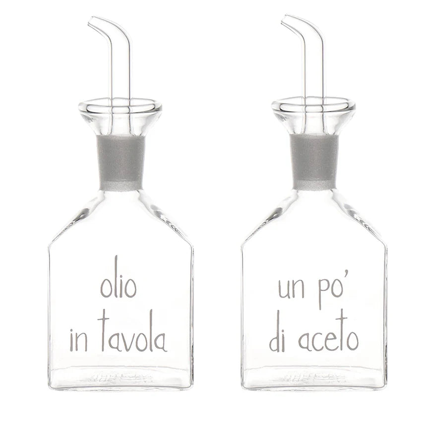 Set 2 Bottiglie Un pò di aceto - Olio in tavola 2x150ml