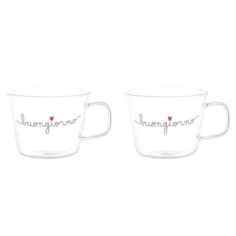 SET 2 TAZZE COLAZIONE BUONGIORNO