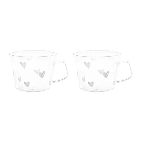 SET 2 TAZZE COLAZIONE CUORI