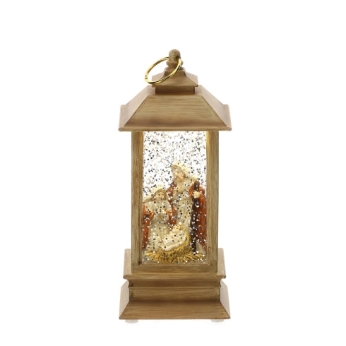 LANTERNA NATIVITA' CON ACQUA E NEVE
