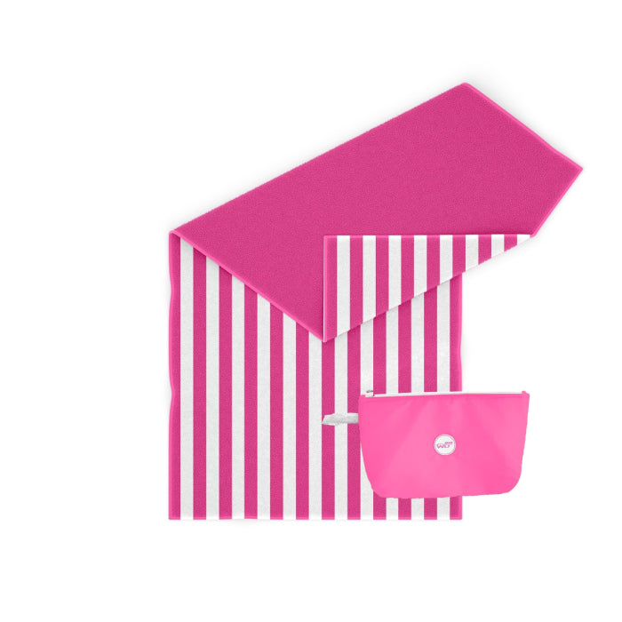 Set pochette termica e asciugamano colore Fucsia