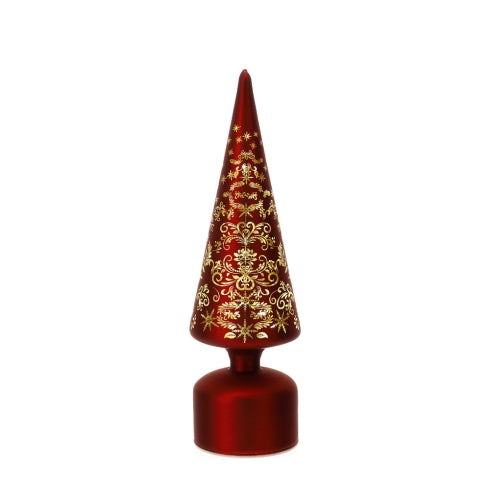ALBERO CONO VETRO LED ROSSO